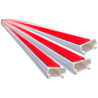 CANALETA PVC PARED ECON AUTOADHESIVO 3m ROJO